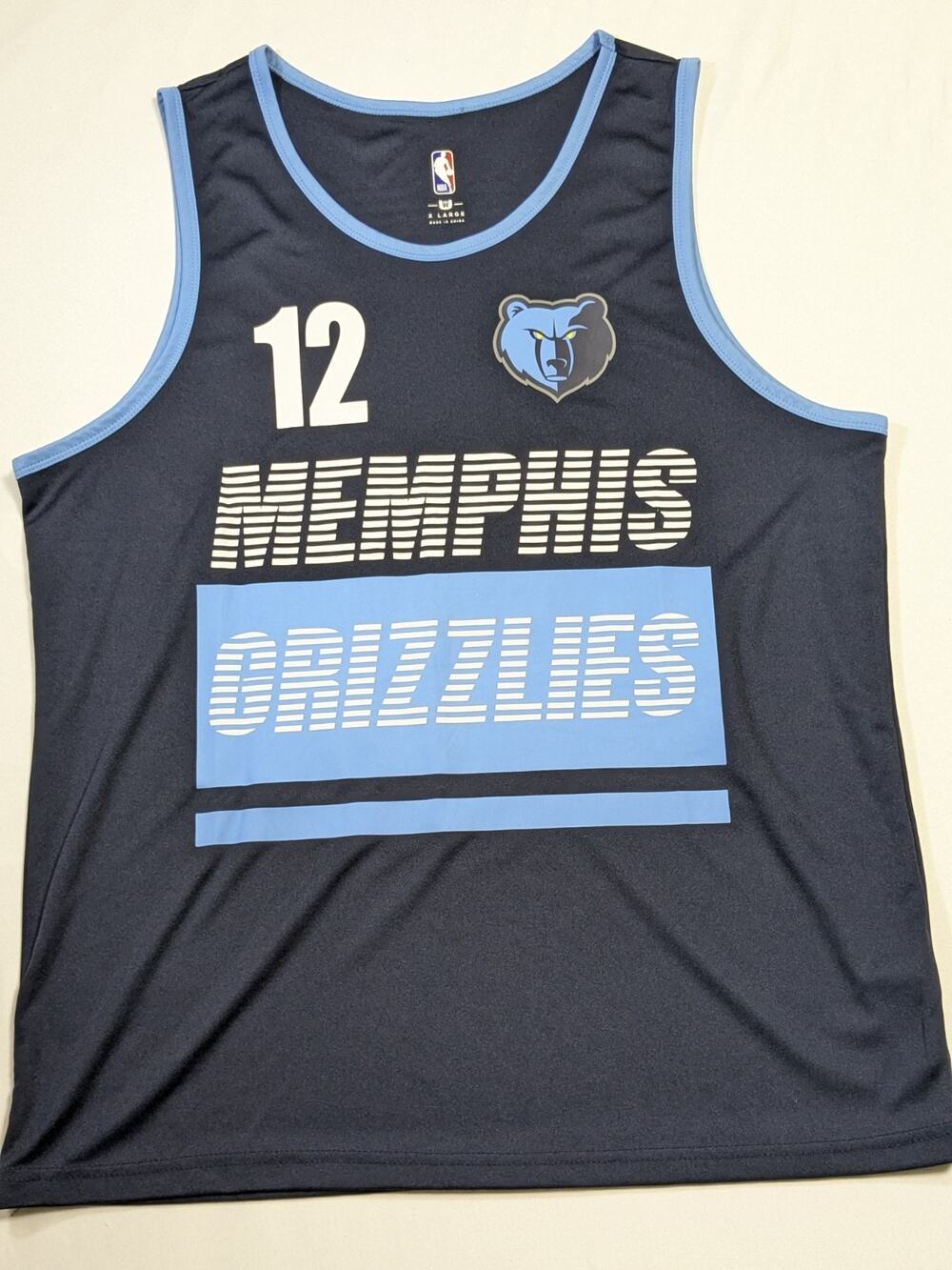 NBA Memphis Grizzlies Navy Ja Morant Basketball Jersey Tank Top XL Trail Blazers